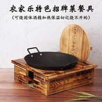 Dry pot pan with commercial creativity net red special stove Ming stove Home Non-stick Pan Big Plate Upscale Hotel Cutlery