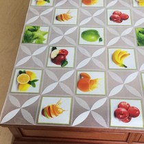 Plastic printed crystal table cloth waterproof anti-oil and burn-free tea table computer desk square table wardrobe eco-friendly and practical
