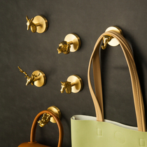 Oaius light and luxurious brass free of punch and nail-free beast-first creative Golden Gate post-idea Golden Gate Rear Genguan Decoration Hook Towel Hook