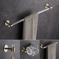 Oaius light and luxurious gold black acrylic hanging clothes hook towel hooks bathroom with towel rack towel rack