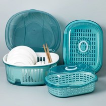 Chopsticks storage device Kitchen drain rack Chopsticks storage box Household sealed cupboard dish box Mini pack