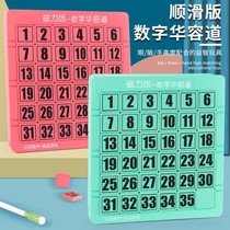 Digital Huadong Road sliding puzzle drawing board Magnetic push disc intellect game children Early teaching students Puzzle Toys