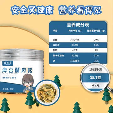 面笼记海苔酥猪肉松80g*2盒[16元优惠券]-寻折猪