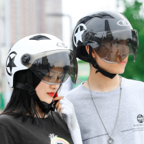 Locomotive helmet couple models a pair of girls cute personality cool tide motorcycle full cover safety Four Seasons men