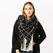 Triangle scarf female adult British style winter scarf female Joker long triangle scarf shawl dual use fashion