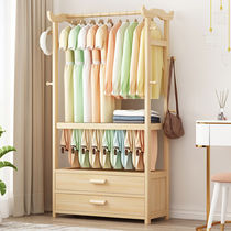 Solid wood cloakhat rack floor bedroom integrated hanging clothes rack Home hanging clothes hanger indoor room Pants Rack Dorm