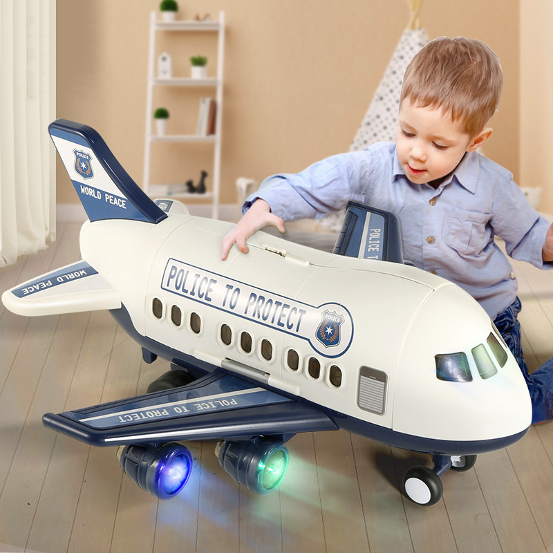 Children's toy aircraft resistant to fall alloy small car boy 3 years 2 year old baby moving brain puzzle multifunction toy car-Taobao