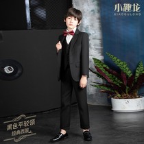 Classic black boy little suit big boy piano costume host flower boy suit suit children walk show dress