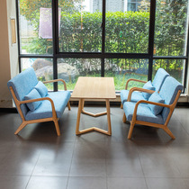 Wear resistant dirty - resistant and detachable fabric tea shop dessert and chair combination