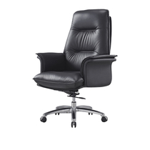 Boss Chair Business Genuine Leather Large Class Chair Brief Office President Chair Head Chair High Back Chair Office Lunch Break Chair