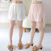 Girls safety pants can wear chiffon anti-light shorts summer split loose thin insurance pants pajama pants