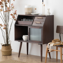 Nordic sideboard modern minimalist tea cabinet small size living room integrated against the wall small apartment solid wood storage cabinet