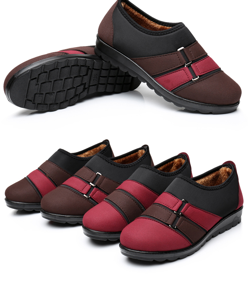 老北京布鞋女棉鞋冬季加厚加绒保暖妈妈鞋中老