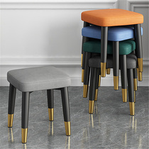 Childrens small stool dwarf light and luxurious mesh red ins Home Easy Bench Stackable Bench swapped stool Stool Sofa Stool