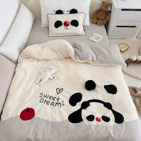 All cotton autumn and winter thickened children's cartoon grinding embroidery three-piece set brushed cute set kindergarten bedding
All cotton autumn and winter thickened children's cartoon grinding embroidery three-piece set brushed cute set kindergarten bedding