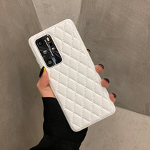 Magige leather application Huawei p40pro mobile phone shell new p40 protective sleeves Ins net red womens advanced senses small crowdgoddess lens full package anti-fall por extravagant plaid softshell boomer