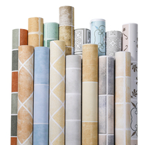Wall Paper Self-Adhesive Kitchen Anti-Oil Renovated Bathroom Toilet Ins Wall Stickers Waterproof Mosaic Plaid Tile Stickers