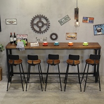 Bar partition solid wood bar table bar counter Wall milk tea shop cafe simple home balcony table and chair