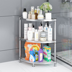 Bathroom storage rack, bathroom stainless steel washbasin rack, floor-standing multi-layer toilet, bathroom rotating triangle storage rack