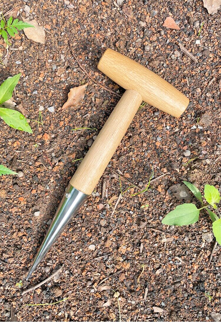 园艺播种打洞小工具木柄尖头种菜花籽追肥育苗多肉移栽打孔器移苗