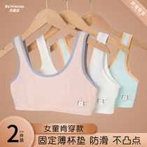 Girls' underwear development junior high school student 16 years old high school girl 12 pure cotton thin vest big children's tits