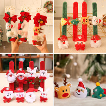 Christmas Clap Circle Christmas Decorations Luminous Pat Ring Handring Children Cartoon Gifts Plush Hair Stirrup Hair Stirrup