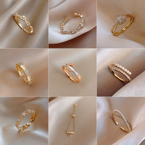 Trend Ring Female Monotone Neutral Ins Small Crowddesign Ring Method Delicately Lukewarm Wind Personality Small Finger Tail Ring