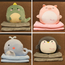 Warm hands Pillow Meddling with Quilt Office Cushions Leaning on Pillows Three-in-one female students in the afternoon nap Shoeback cover Blanket Pillow