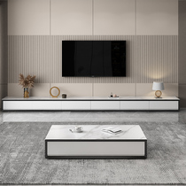 All solid wood slate TV cabinet coffee table combination modern light luxury small living room TV cabinet 3 meters long custom