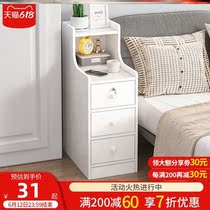 Bed Head Cabinet Modern Minimalist small cabinet narrow Easy Contained Cabinet Bed Head Cabinet Ultra Narrow Mini Modern Brief small