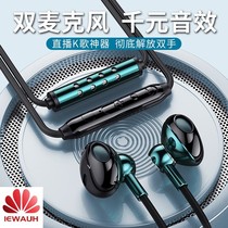 (2021 new) Dual microphone wired headphone In-ear Phone computer GM adapts Huawei Vivo Xiaomi oppo popular k song with mic ear back to typec mouth for chicken game