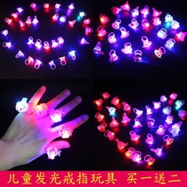 Haberdashery childrens glowing small toy bracelet ring childrens glitter ring toy ring cute girl cartoon