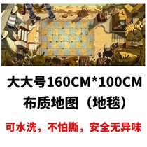 Plant Wars zombies Toys Cloth Large Size Map Waterproof Map Parent-child Interaction Map Colored Shell Bullets