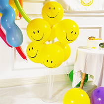 New Star Leny Table Floating Scene Decorated Smilky Face Balloon Childrens Year Party Picture Prop
