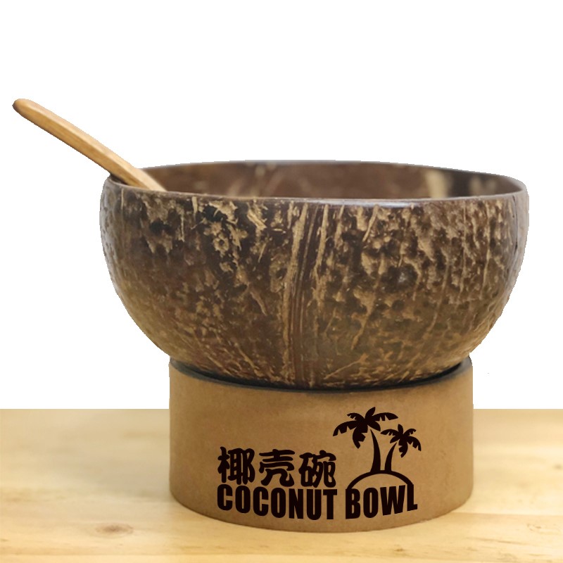 Natural coconut shell Coconut Bowl Light Food Container Fruit Salad Milkshake Sweet Bowl Southeast Asian cutlery Custom-Taobao