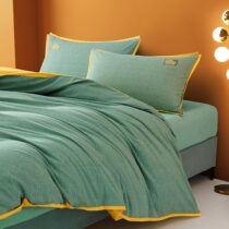 Mercury Home Spring and Summer Spring Cotton thickening four pieces of antibacterial bed sheets are covered with warming kit