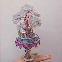 Eight-tone Box Diy Hand Toy Pendulum Gift Children to make love for Valentines Day Female Wooden Puzzle Children LESS Heart