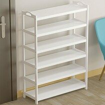 Simple shoe rack Sub-multilayer Home Economy Type of door Wood Shoe cabinet Dust-proof containing Divine Instrumental White large capacity