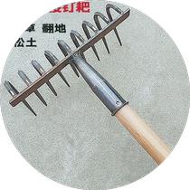 Versatile hugging steel harrowing pine earth harrowing and falling leaves to climb over foliage litter multi-teeth rake landscaping tool harrowing nails harrows