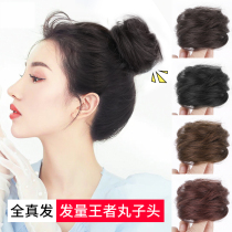 True hair curl Hairband ball head wig female black fluffy lazy hair accessories wig bag pan hair ancient style cute buds