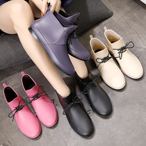 Back Force Water Shoes Women New Waterproof Fashion Rain Boots Summer Short Cylinders Non-slip Jelly Nice Rain Shoes Womens Shoes Kitchenette