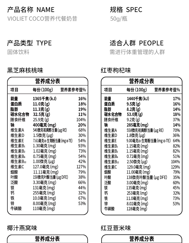 COCO代餐奶昔冲泡轻食营养粥粉饱腹食品