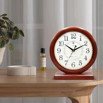 New Solid Wood Seat Bell Clock Bedroom Living Room Big Number American Retro Silent Eurostyle Bench Clock Pendulum