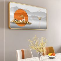 New light extravagant hanging bell perforated restaurant creative hanging painting modern new nemesis red living room clock muted hanging table free of wall