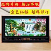 New Led perpetual calendar digital electronic hanging clock Wanyear calendar hanging bell scenery calendar bell Opening Joe relocating living room