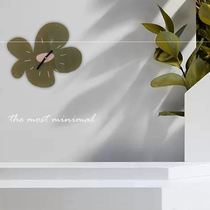 New ins Nordic style timepiece green hanging clock hanging watch single-sided clock Alien acrylic creative bedroom modern pendulum