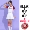 3002 short top+white pleated skirt+socks+cheerleading ball