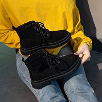 Soft Bottom Frosted Short Boots Low Help Martin Boots Woman Spring Autumn Single Boots Upto Nillen Wind Flat Heel Boots 2021 New