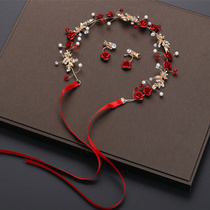 Flower Ring Bridal Head Accessories Superior Wedding Fairy Gas Engagement Sen 2021 New Fairy Red Toast Creative Atmosphere