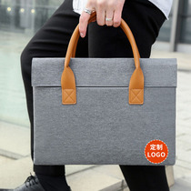 Notebook tablet simple business commuting computer bag handbag briefcase multi-color optional custom LOGO